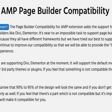 AMP Page Builder Compatibility