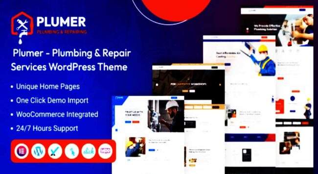 Plumer - Plumbing & Repair Services WordPress Theme in Just $3 ⭐️⭐️⭐️⭐️⭐