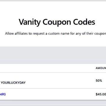 AffiliateWP – Vanity Coupon Codes add-on