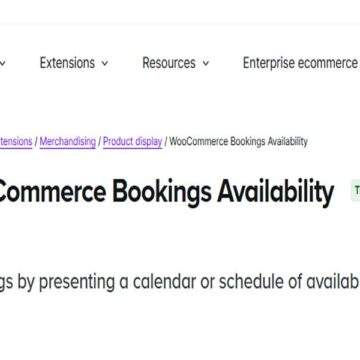 WooCommerce Bookings Availability Plugin