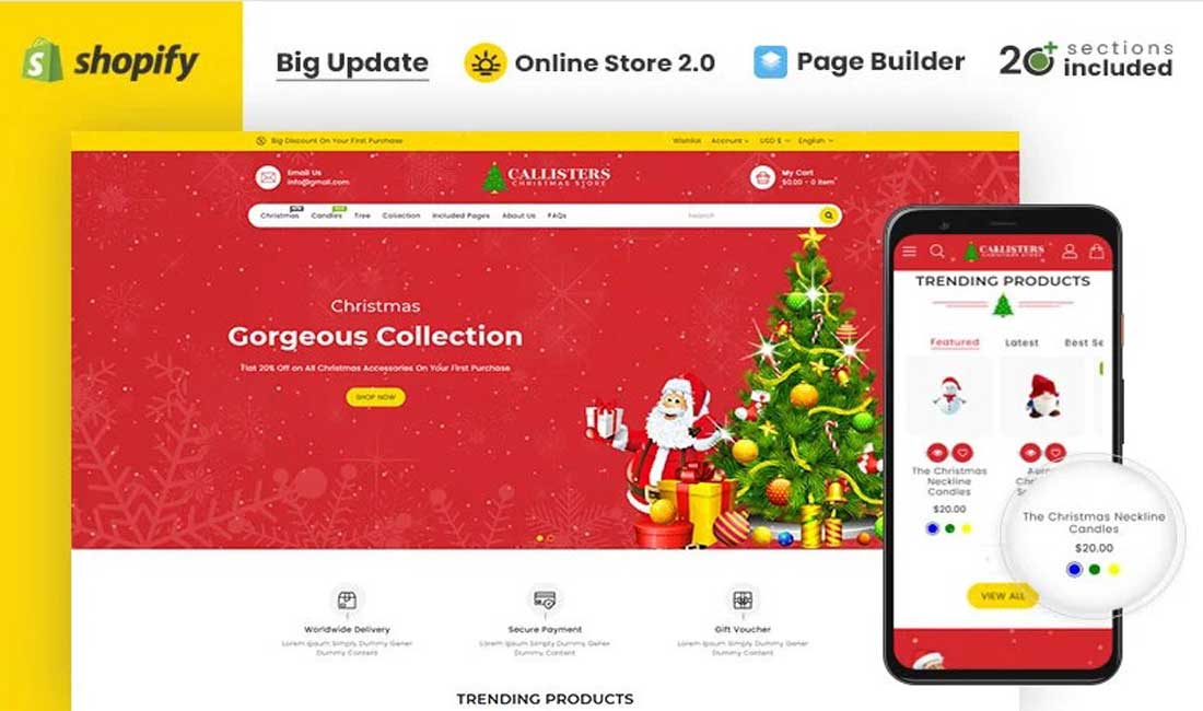 GPL Shopify Themes - Callisters Gift Store Shopify Theme
