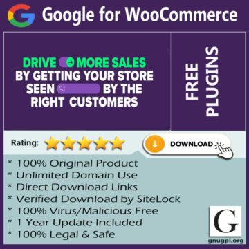 Google for WooCommerce Free Plugin