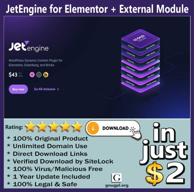 Free JetEngine for Elementor + External Module ⭐️⭐️⭐️⭐️⭐