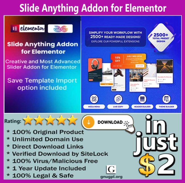 Slide Anything Addon for Elementor in Just $3 ⭐️⭐️⭐️⭐️⭐