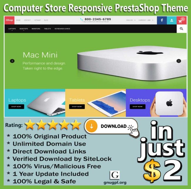 Computer Store Responsive PrestaShop Theme in Just $3 ⭐️⭐️⭐️⭐️⭐